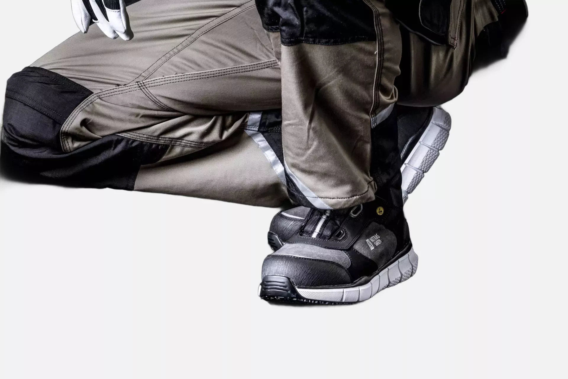 Nitras 7446-1210, SONIC STEP FIT MID S3S FO HRO SC SR Halbhohe Sicherheitsstiefel, Grau/Schwarz, image 3