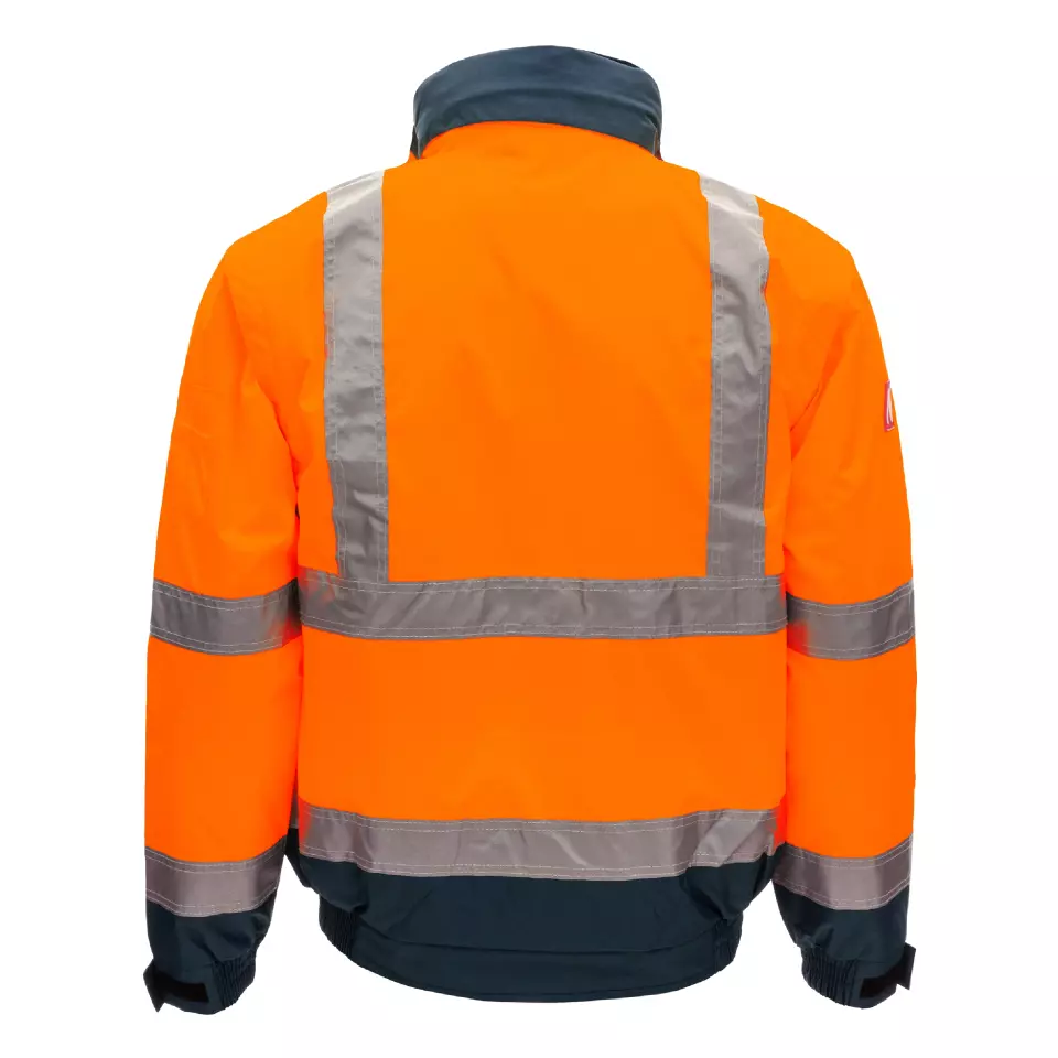 Nitras 7140, MOTION TEX VIZ PLUS Reflective Pilot Jacket, Neon Orange, image 5, gallery thumbnail