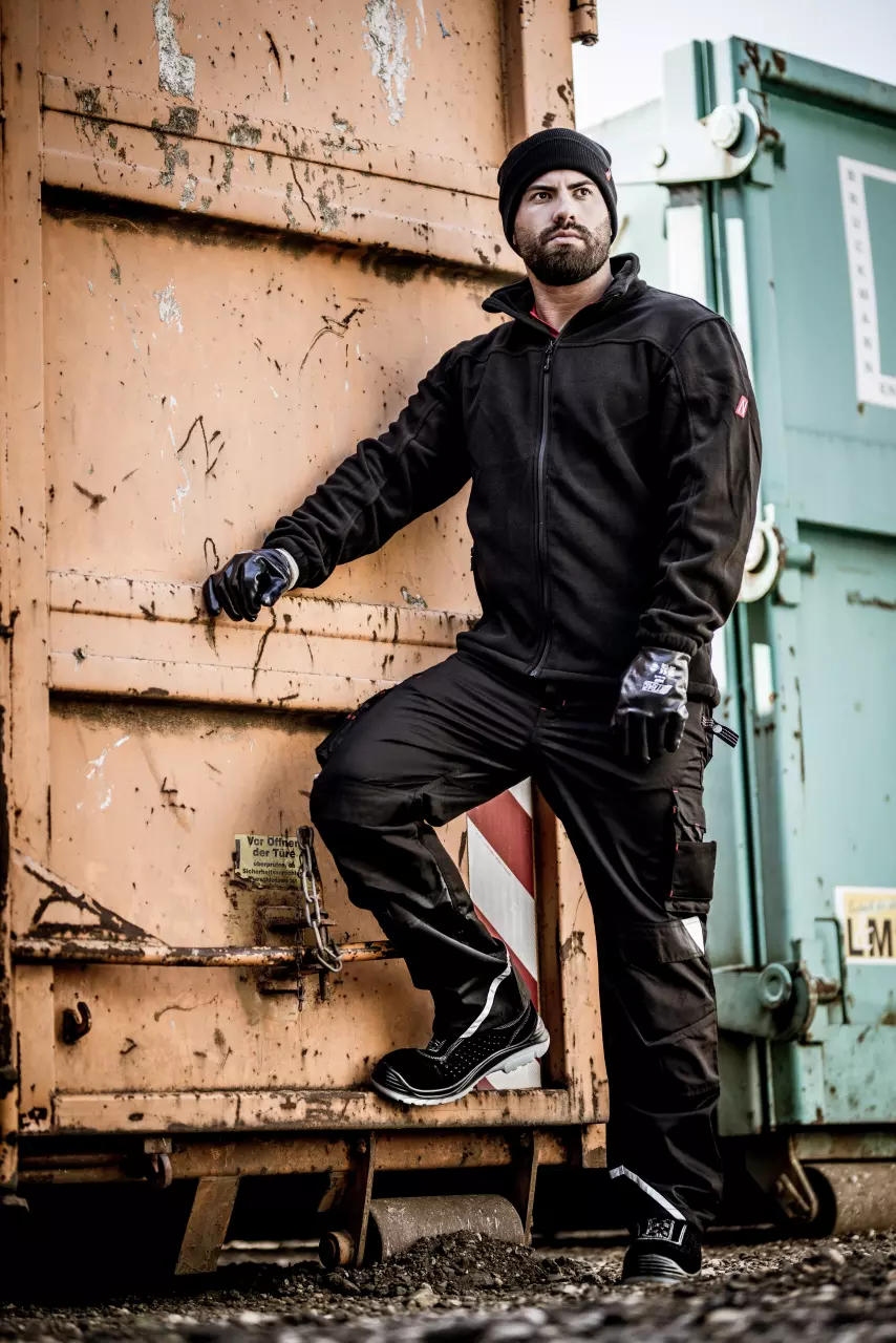 NITRAS 7040, MOTION TEX PLUS Fleece Jacket, Black, image 3, gallery thumbnail