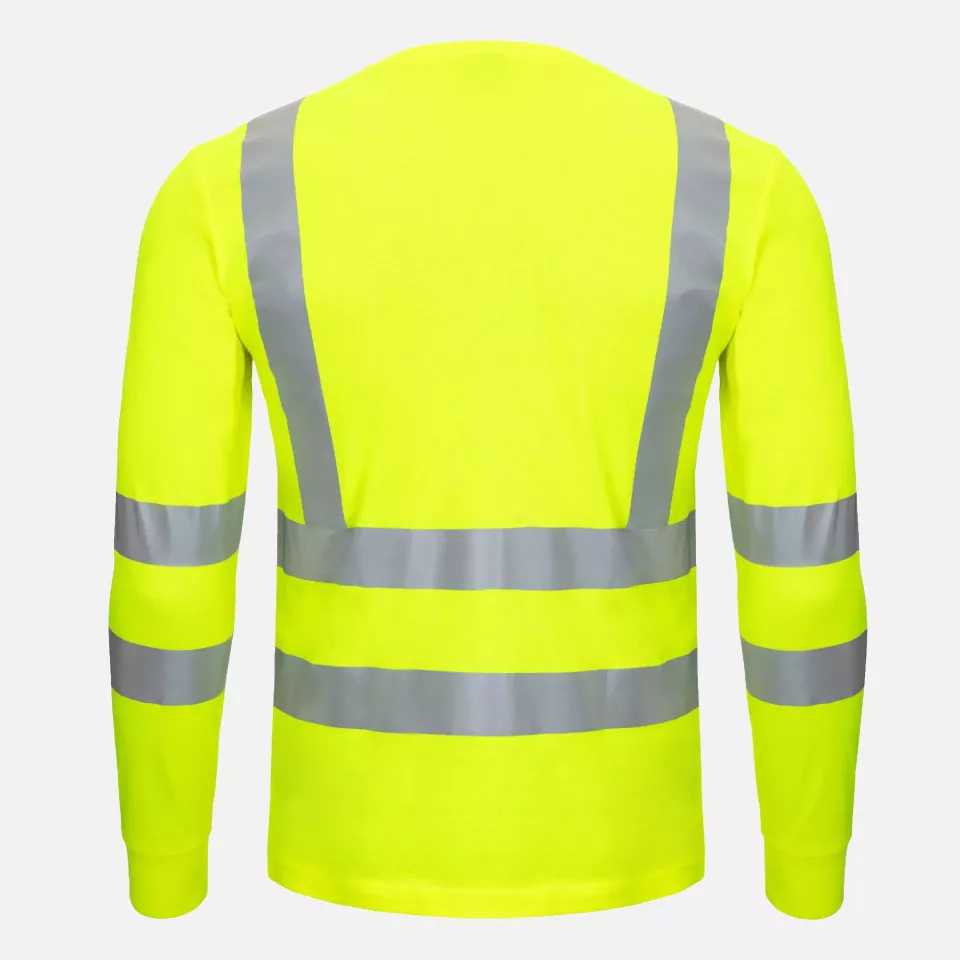 Nitras 7009-4000, MOTION TEX VIZ Reflective Long sleeve shirt, Neon Yellow, image 4, gallery thumbnail