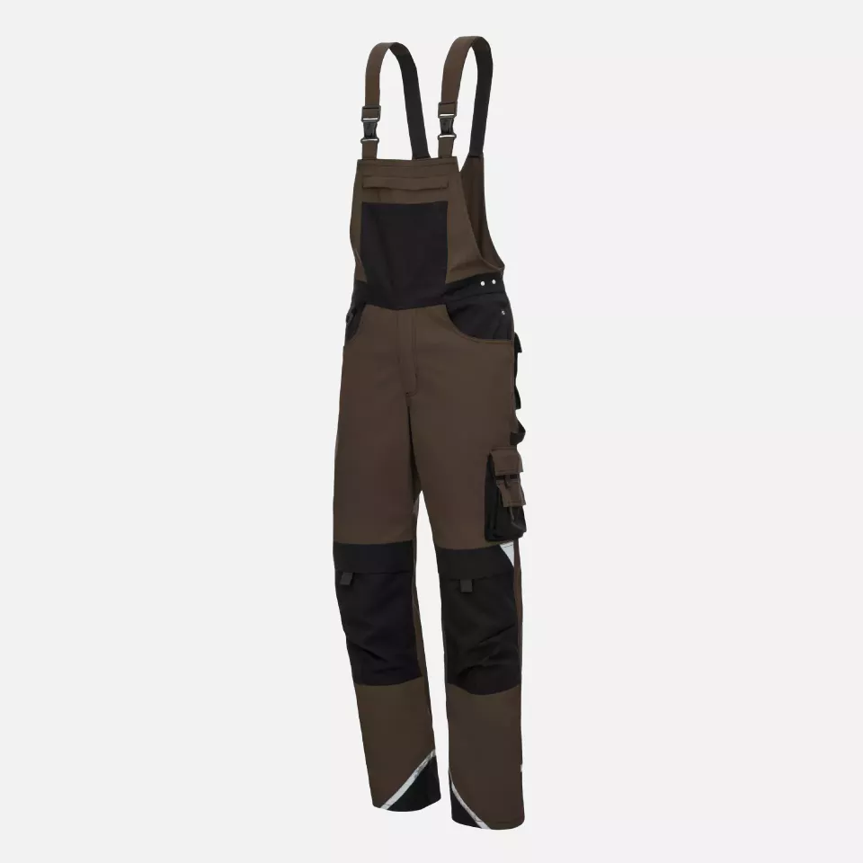 Nitras 7627, MOTION TEX PLUS Bib Pants, Brown, image 1, gallery thumbnail