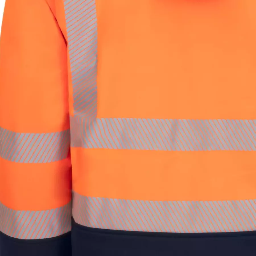 **Segmented Reflective Stripes** enhance visibility while staying flexible and comfortable as you move.