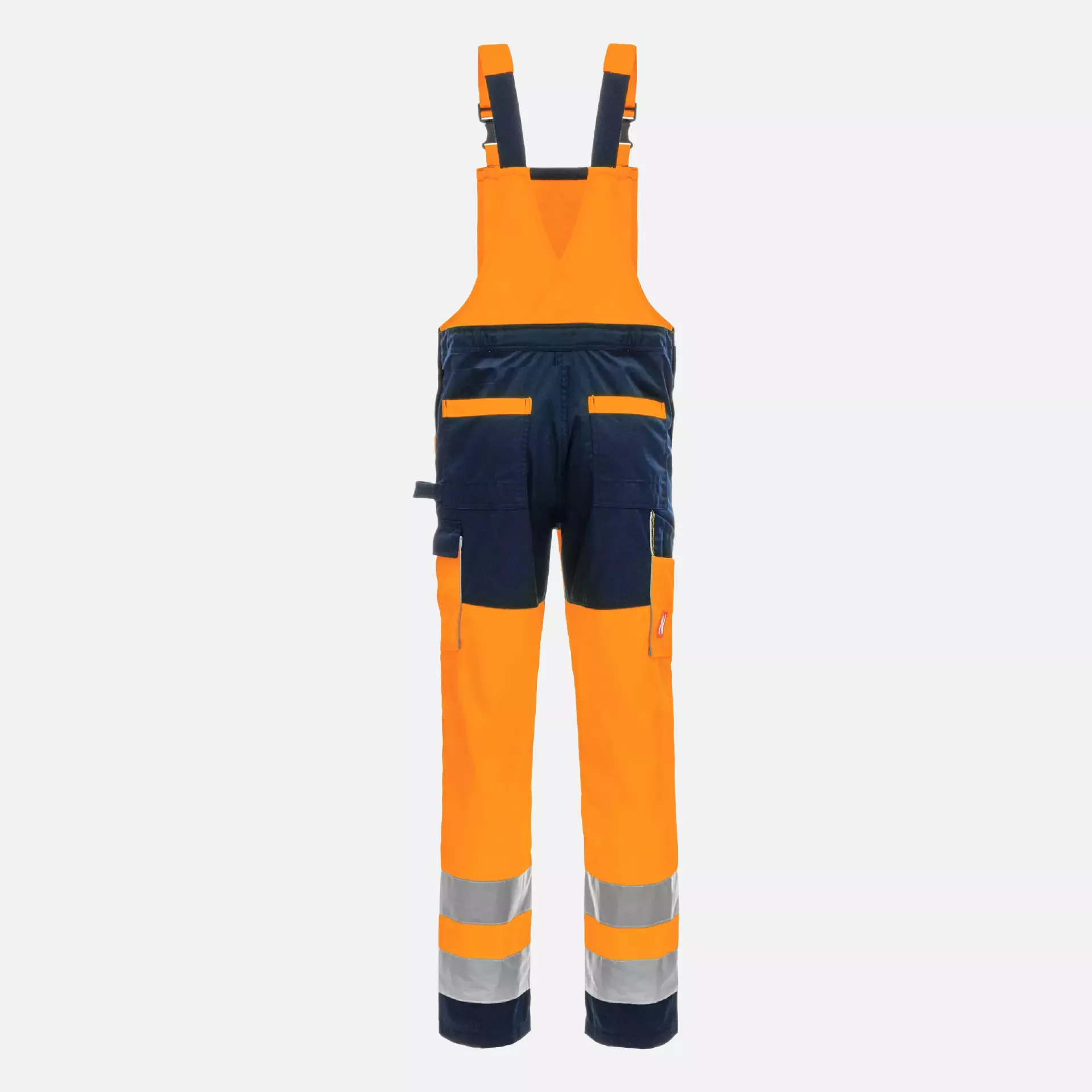 Nitras 7572-4121, MOTION TEX VIZ Reflective Bib Pants, Neon Orange, image 1