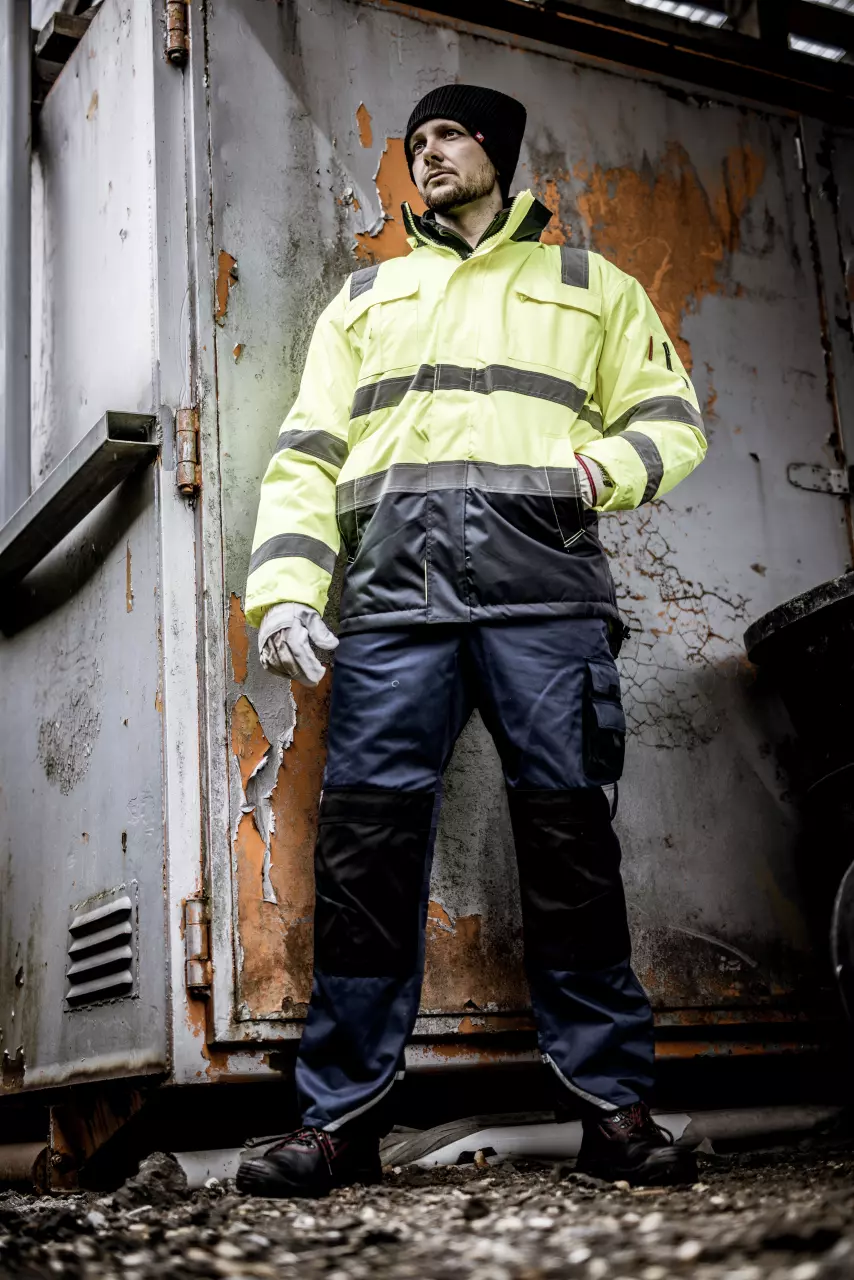 Nitras 7145, MOTION TEX VIZ Reflective Parka, Neon Yellow, image 3, gallery thumbnail