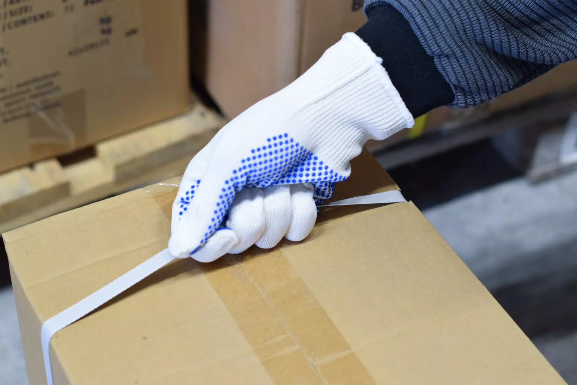 NITRAS 6100, Knitted Gloves Nylon / Cotton, White, image 2