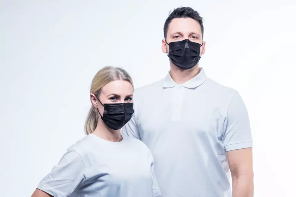 Nitras Medical 004338, SOFT PROTECT PLUS medical face mask, black, image 2, gallery thumbnail