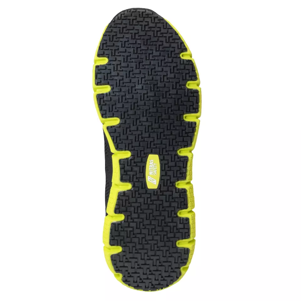 Nitras 7440-1042, SONIC STEP S1O Safety Shoes, Black/Lime, image 4, gallery thumbnail