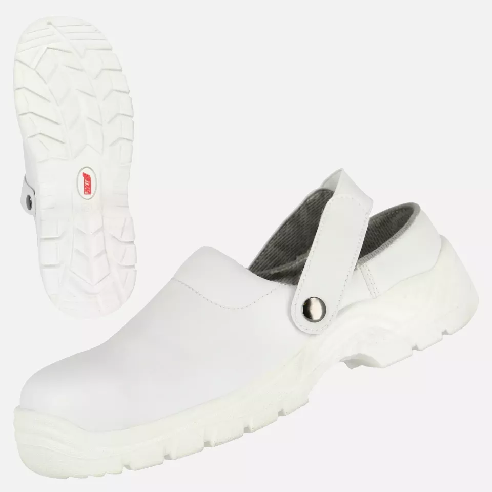 Nitras 7252, CLEAN STEP CL SB Safety Clogs, White, image 1, gallery thumbnail