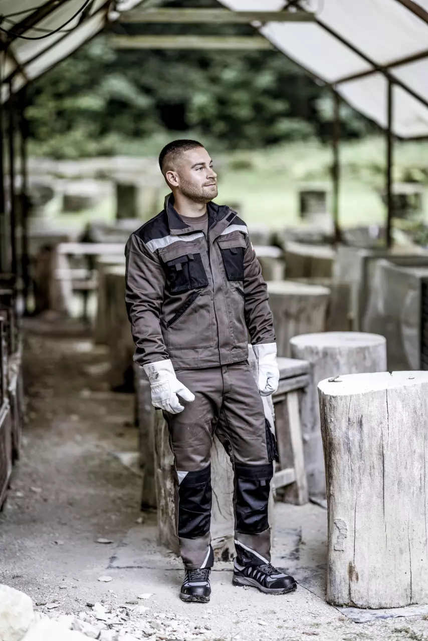 Nitras 7657, MOTION TEX PLUS Workjacket, Brown, image 3, gallery thumbnail