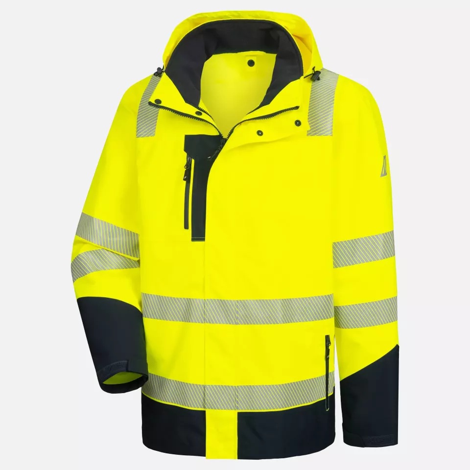 Nitras 7179-4021, MOTION TEX VIZ PLUS Multifunktions-Warnschutzjacke, Neongelb/Marineblau, image 5, gallery thumbnail