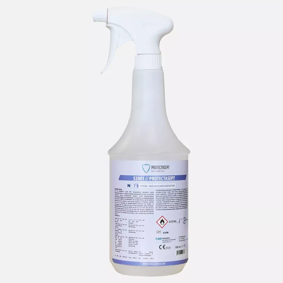 Nitras Medical 52001, PROTECTASEPT SF spray/wipe desinfection, neutral, 1.000ml, image 1, gallery thumbnail