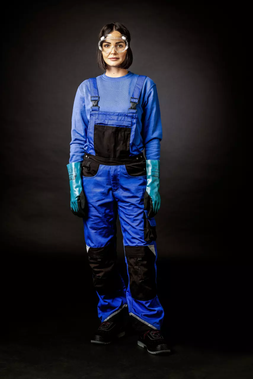 Nitras 7621, MOTION TEX PLUS Bib Pants, Royal Blue, image 3, gallery thumbnail