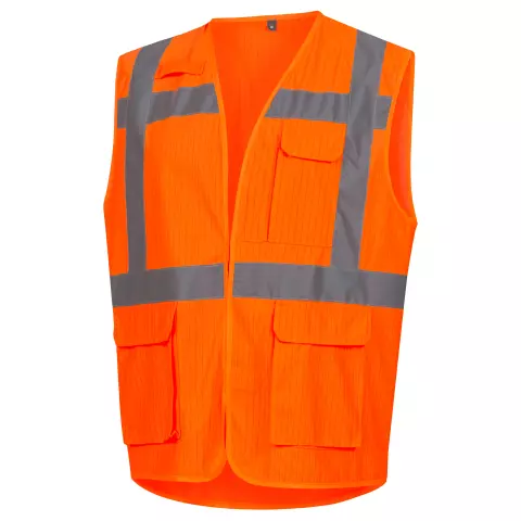 Nitras High-Visibility Waistcoat, Neon Orange