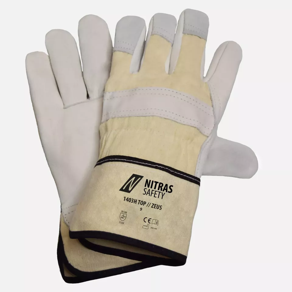 Nitras 1403HTOP, ZEUS Cow Grain Leather Gloves, image 1, gallery thumbnail