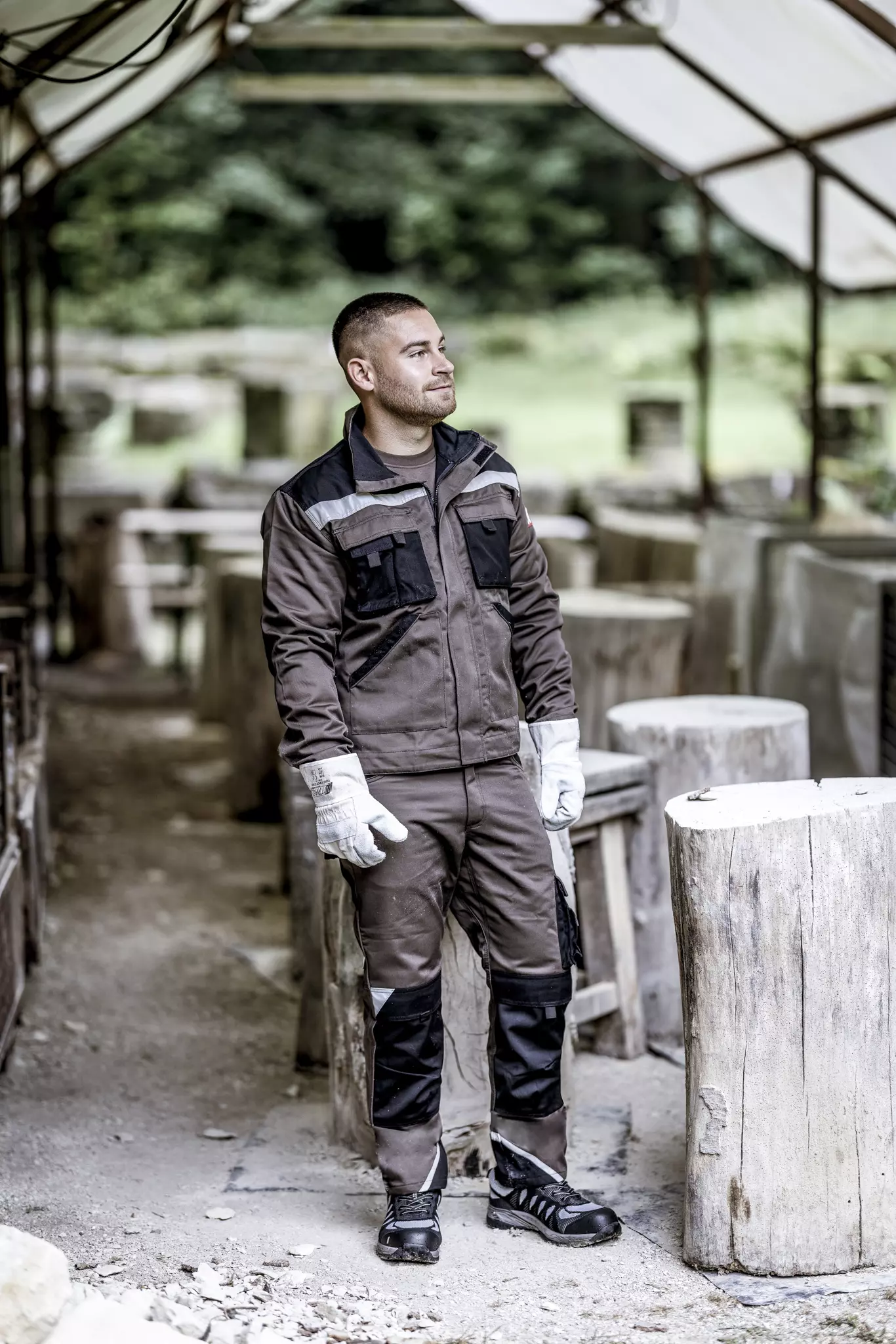 Nitras 7657, MOTION TEX PLUS Workjacket, Brown, image 3