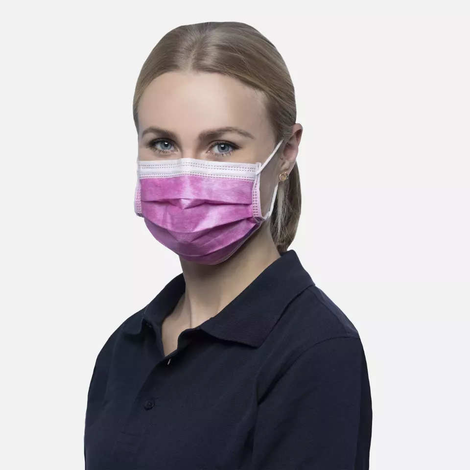 Nitras Medical 4329, SOFT PROTECT medical face mask, pink, image 1, gallery thumbnail