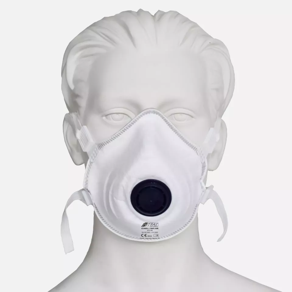 Nitras 4140SI, SAFE AIR Respirator Mask, White, image 1, gallery thumbnail