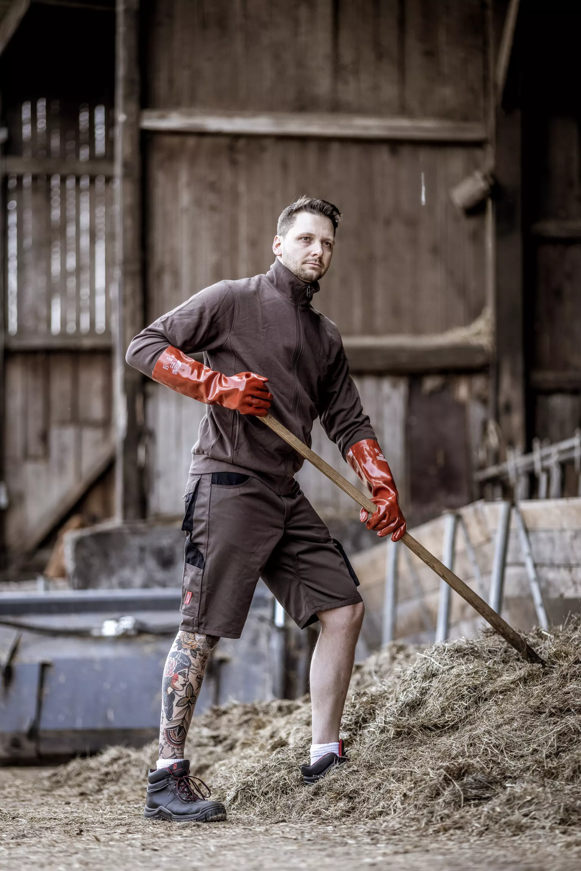 Nitras 7607, MOTION TEX PLUS Work Trousers, Brown, image 3