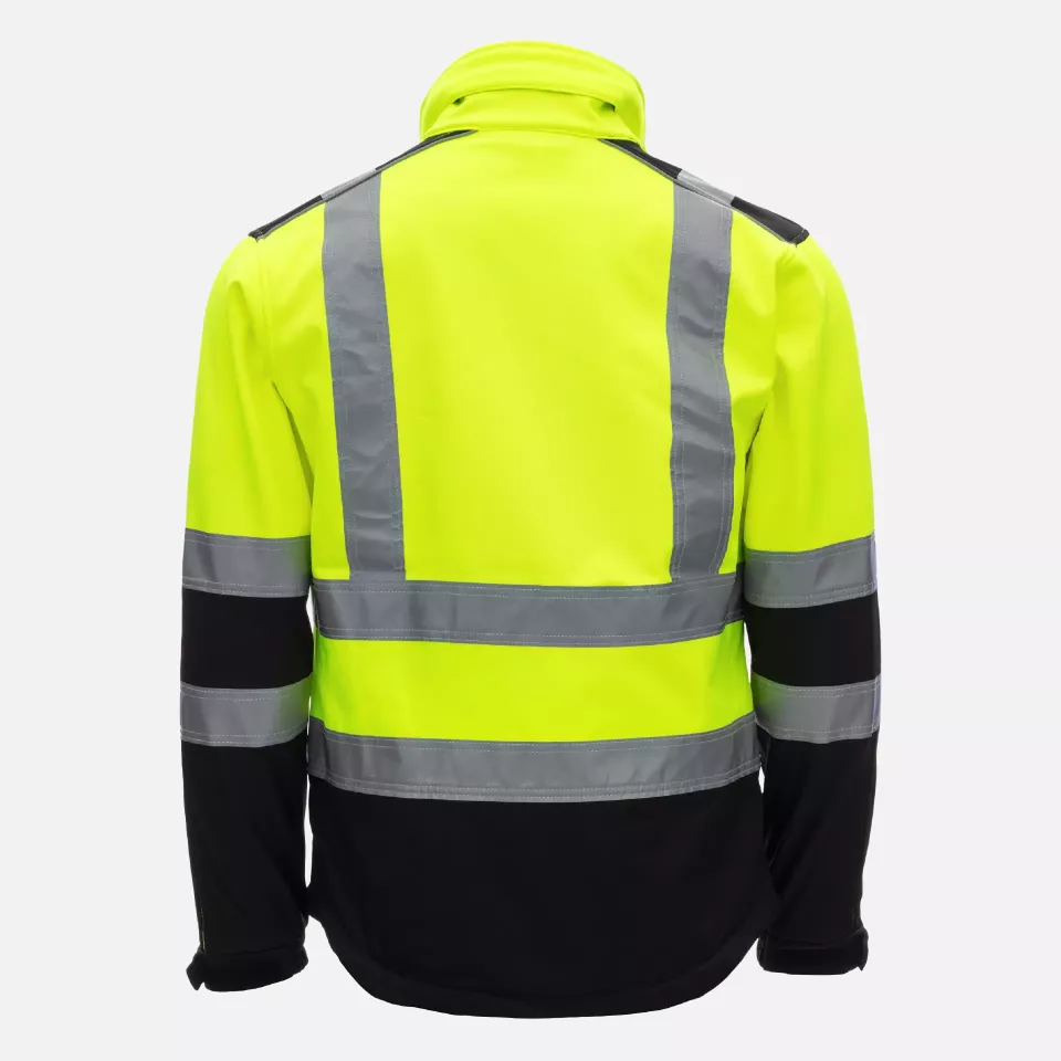 Nitras 7171, MOTION TEX VIZ Reflective Softshell Jacket, Neon Yellow, image 2, gallery thumbnail