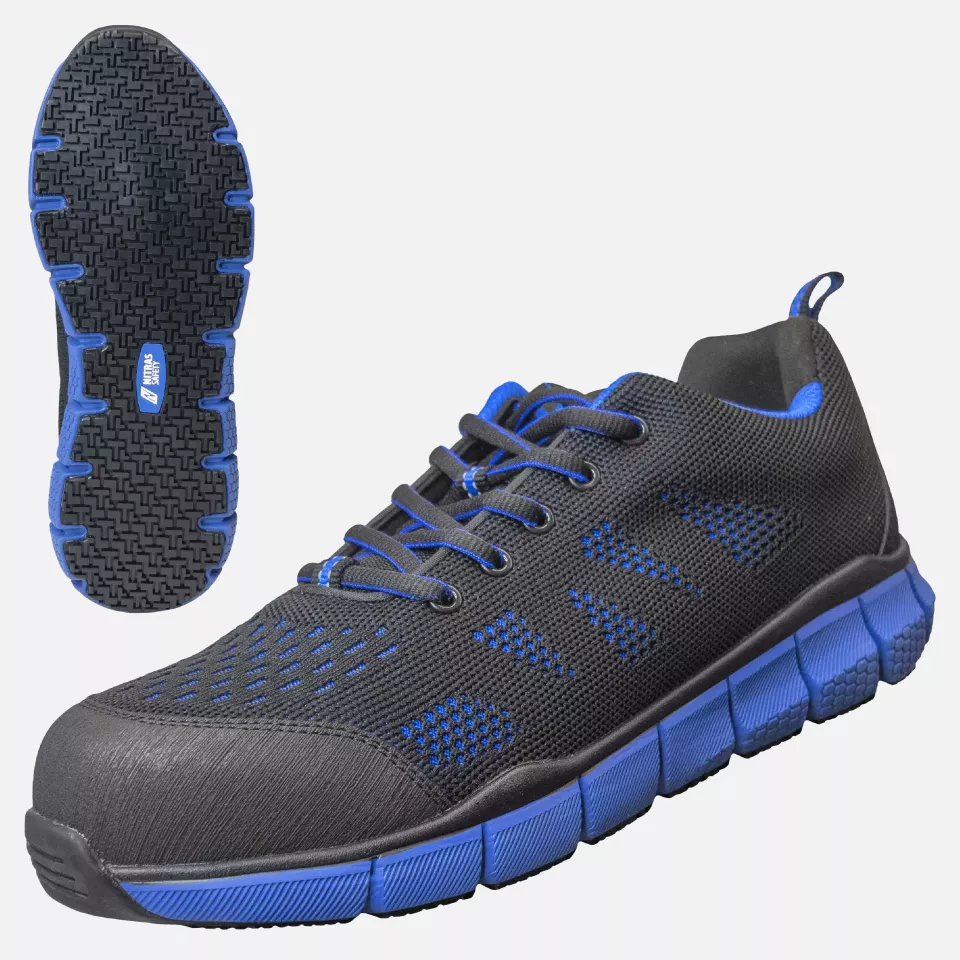 Nitras 7440-1022, SONIC STEP S1O Safety Shoes, Black/Blue, image 1, gallery thumbnail