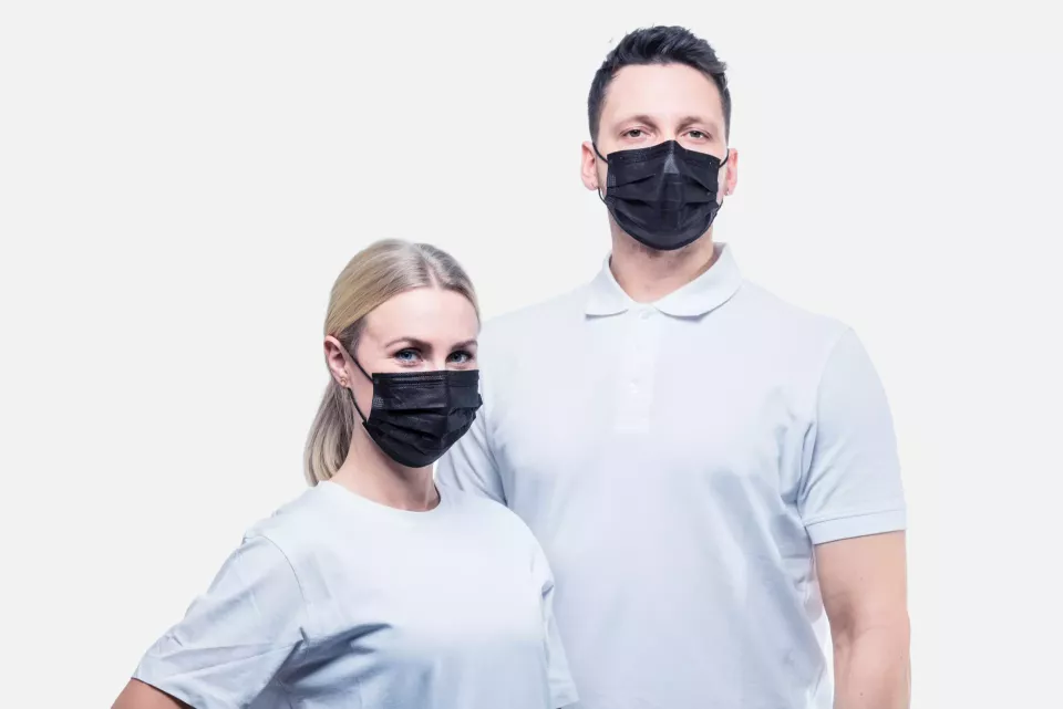 Nitras Medical 004338, SOFT PROTECT PLUS medical face mask, black, image 2, gallery thumbnail