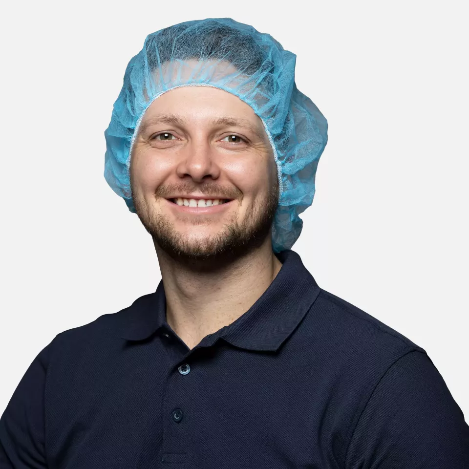 Nitras Medical 4041, Bouffant caps, light blue, image 1, gallery thumbnail