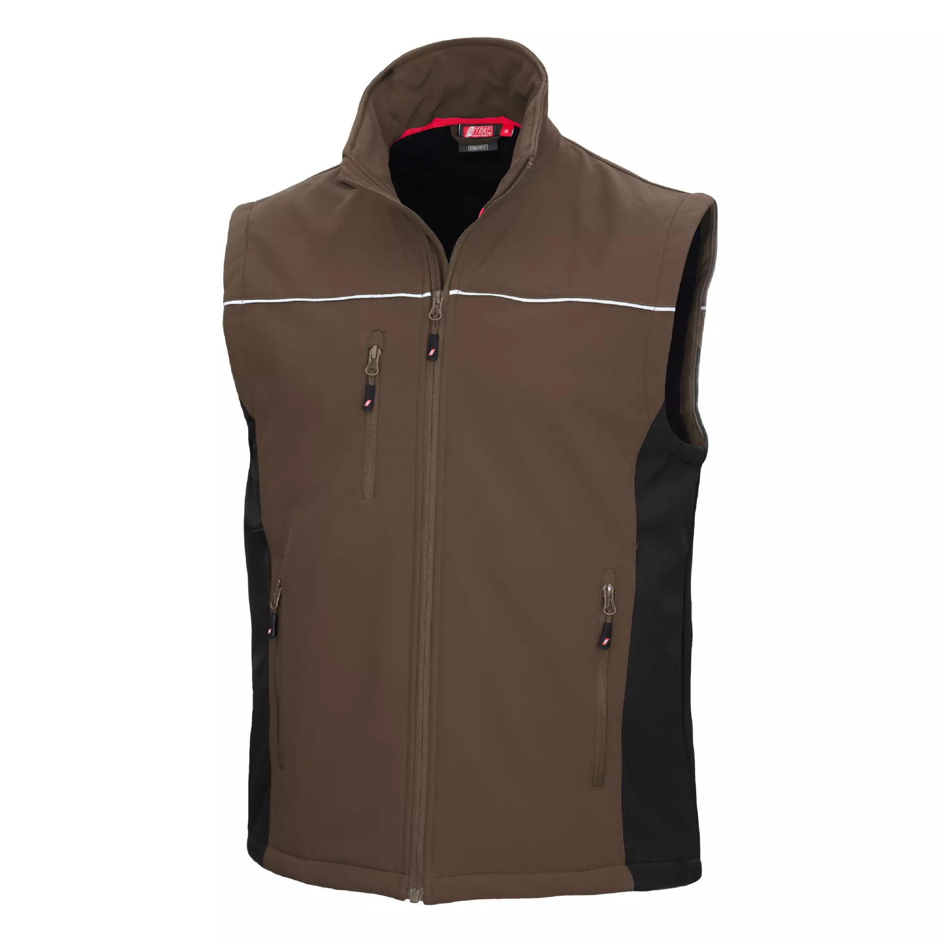 NITRAS 7167, MOTION TEX LIGHT Softshell Waistcoat, Brown, image 1