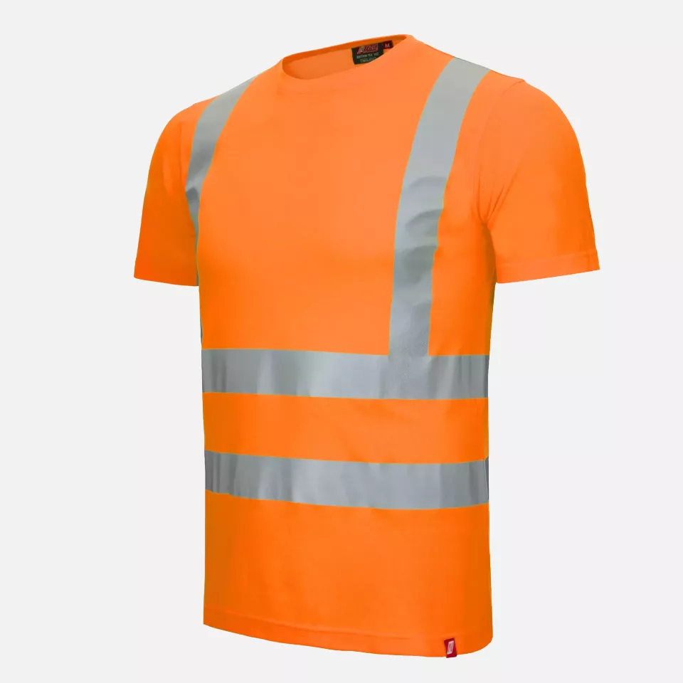 Nitras 7008-4100, MOTION TEX VIZ Reflective T Shirt, Neon Orange, image 1, gallery thumbnail