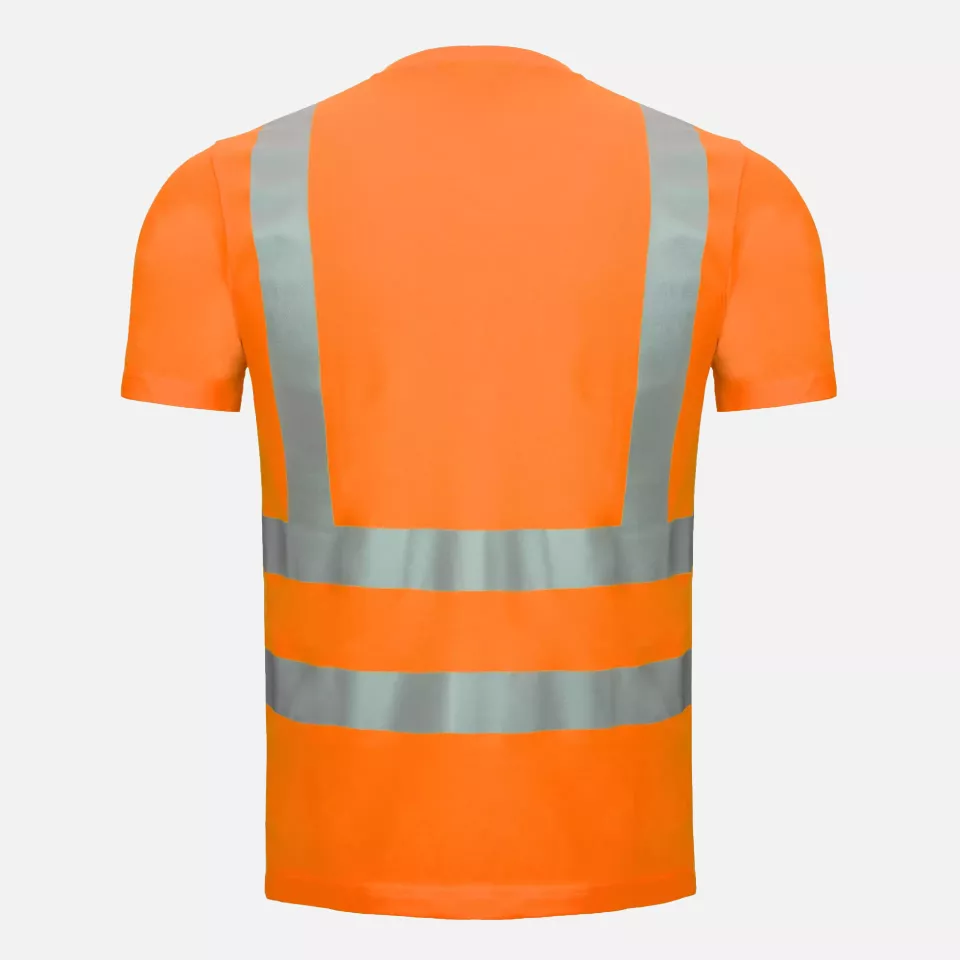 Nitras 7008-4100, MOTION TEX VIZ Reflective T Shirt, Neon Orange, image 2, gallery thumbnail