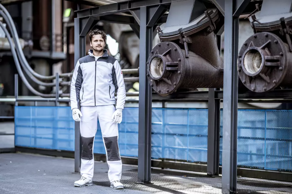 Nitras 7043, MOTION TEX PLUS Fleece Jacket, White, image 3, gallery thumbnail