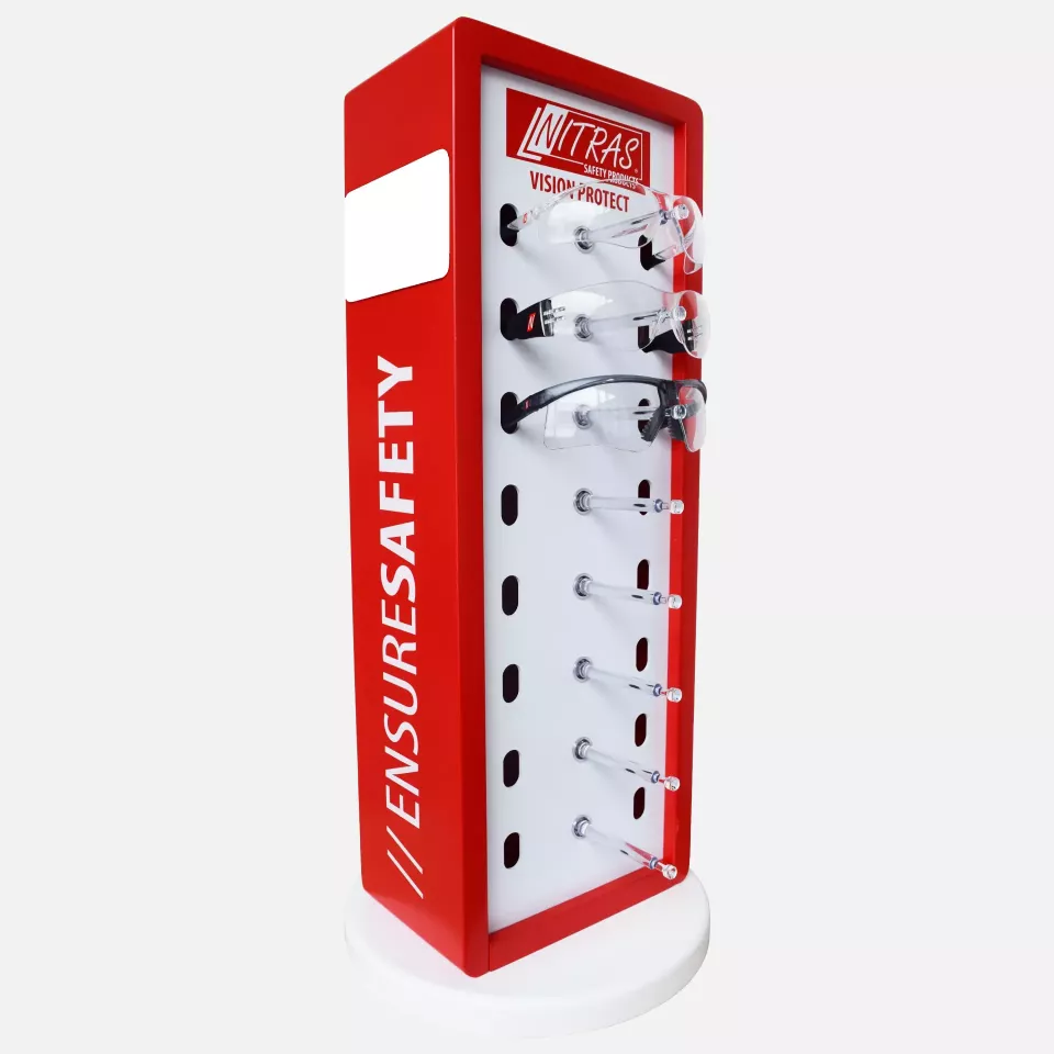 Nitras 90D, Counter Display For Safety Glasses, Red, image 2, gallery thumbnail