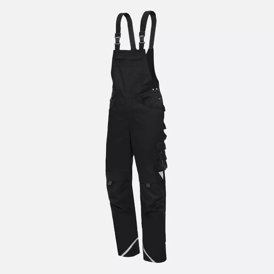 Nitras 7620, MOTION TEX PLUS Bib Pants, Black, image 1, gallery thumbnail