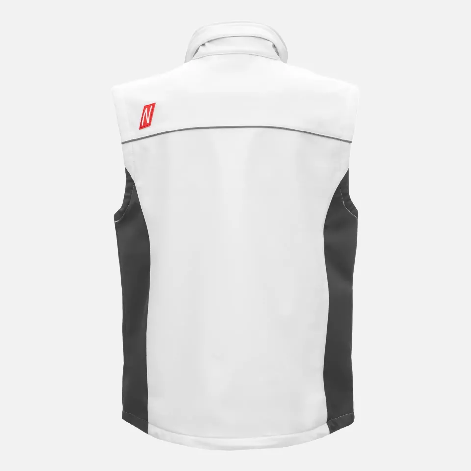 Nitras 7163, MOTION TEX LIGHT Softshell Waistcoat, White, image 2, gallery thumbnail