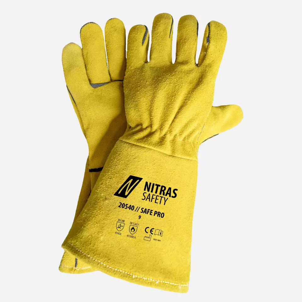 Nitras 20540-4500, SAFE PRO Welding Gloves, Ochre, image 1, gallery thumbnail