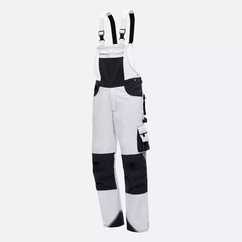 Nitras 7623, MOTION TEX PLUS Bib Pants, White, image 1, gallery thumbnail