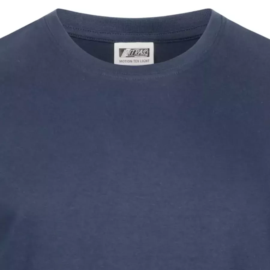 **Ribbed Round Neckline** sits comfortably and keeps its shape for a clean, easygoing look.