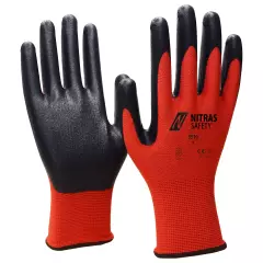  3510, NITRAS Nylon Gloves, Red