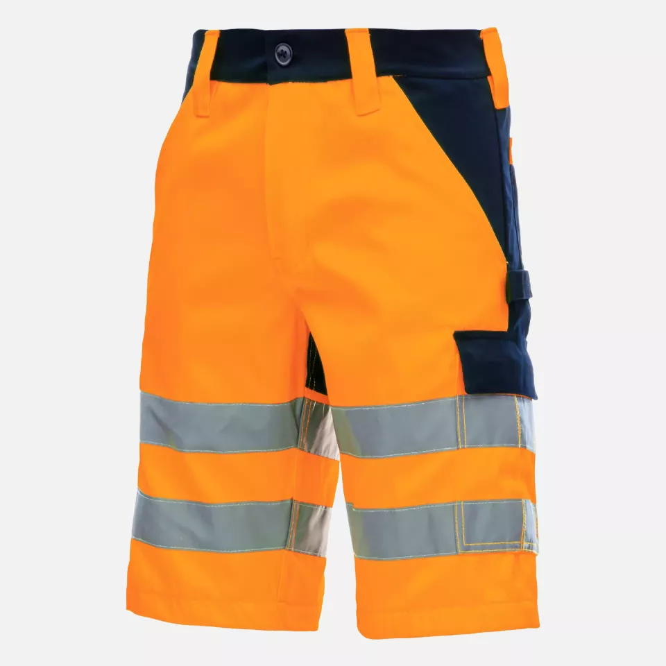 Nitras 7570-4121, MOTION TEX VIZ Reflective Short Work Trousers, Neon Orange, image 1, gallery thumbnail