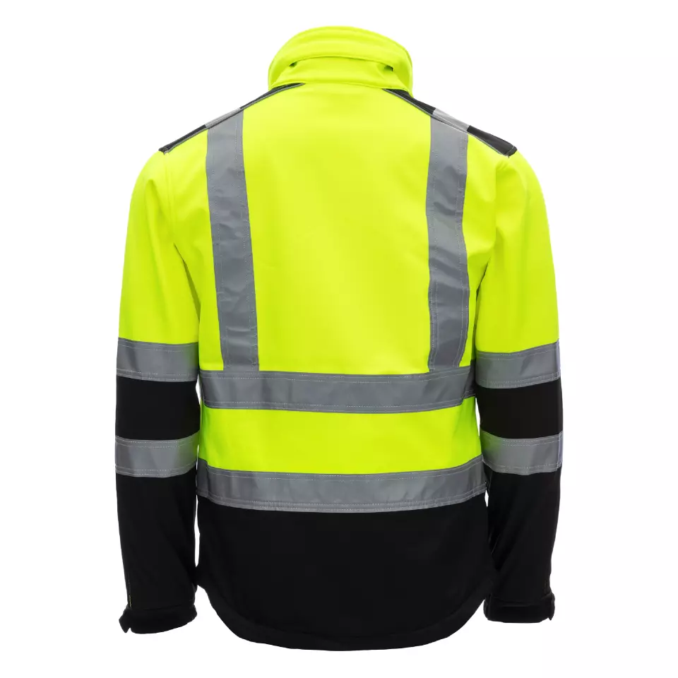 Nitras 7171, MOTION TEX VIZ Reflective Softshell Jacket, Neon Yellow, image 2, gallery thumbnail