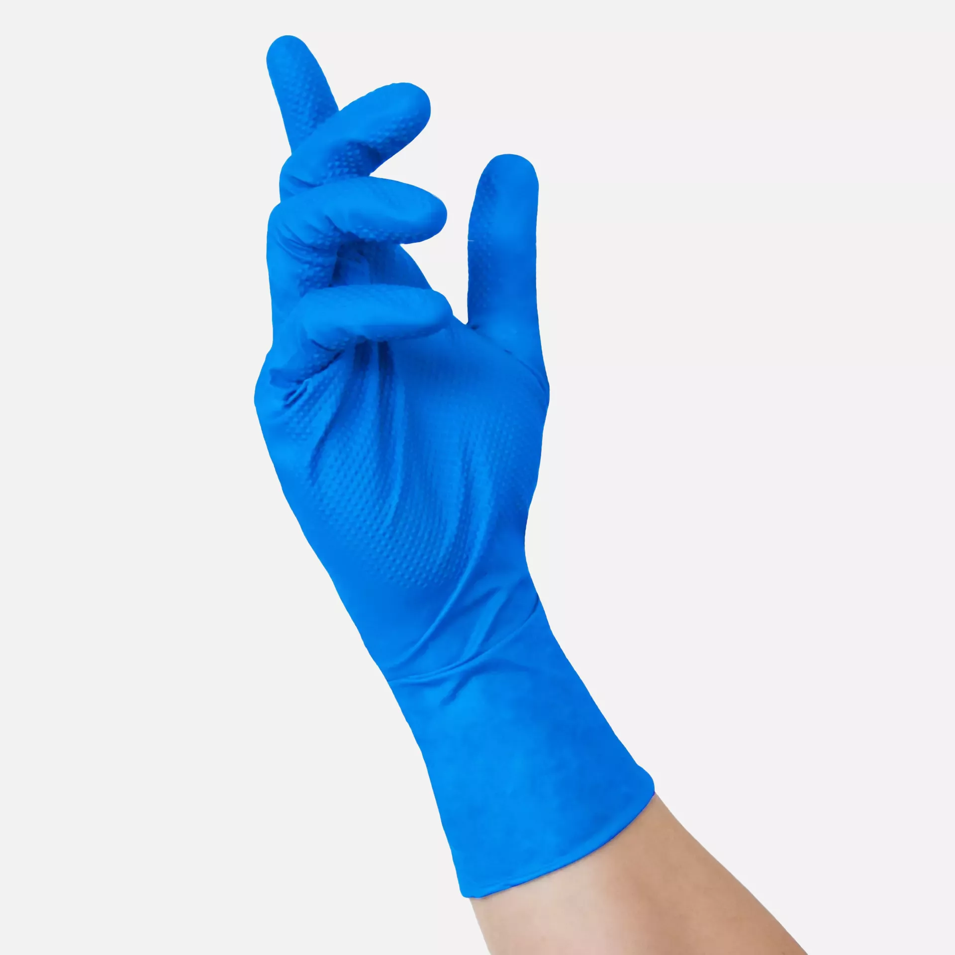 Nitras 8340, TOUGH GRIP N 300 Nitrile Disposable Gloves, Blue, image 2