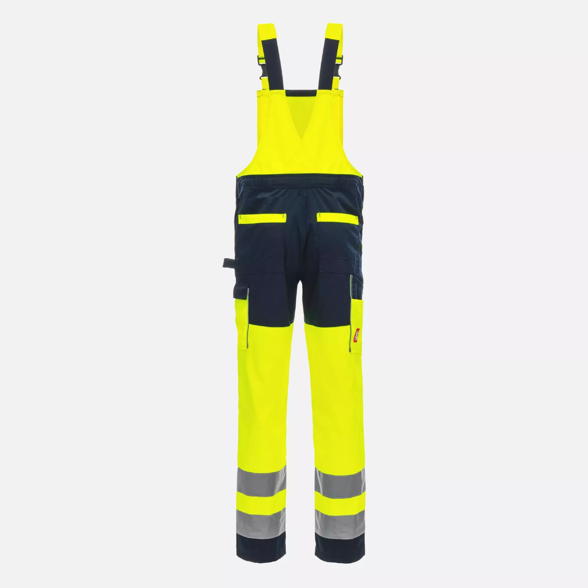 Nitras 7572-4021, MOTION TEX VIZ Reflective Bib Pants, Neon Yellow, image 2