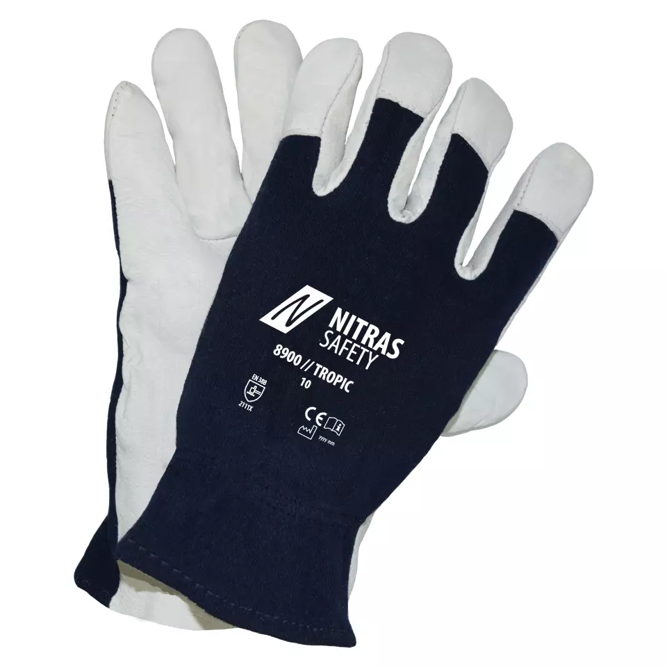NITRAS 8900, TROPIC Mechanic Gloves, Dark Blue, image 1, gallery thumbnail