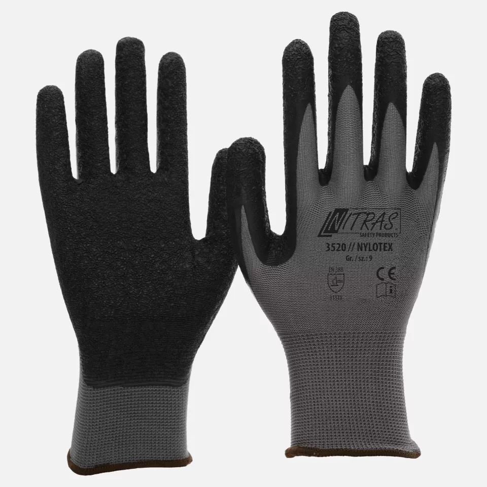 Nitras 3520, NYLOTEX Nylon Gloves, Grey, image 1, gallery thumbnail