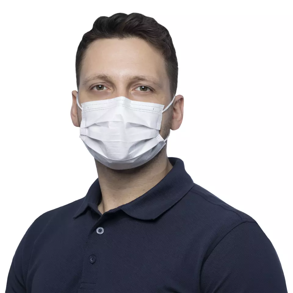 Nitras Medical 4330, PROTECT medical face mask, white, image 1, gallery thumbnail