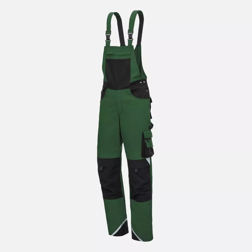 Nitras 7624, MOTION TEX PLUS Bib Pants, Green, image 1, gallery thumbnail