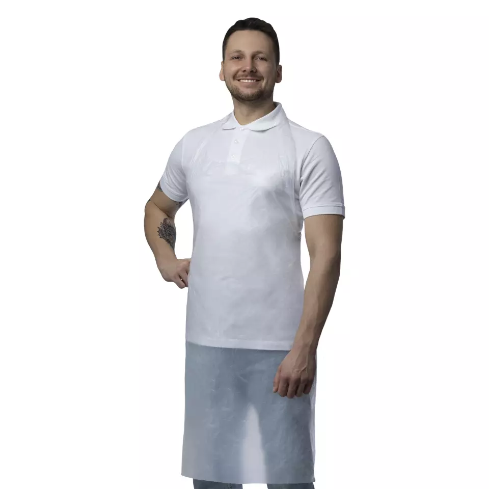 Nitras Medical 4240, PE aprons, white, image 1, gallery thumbnail