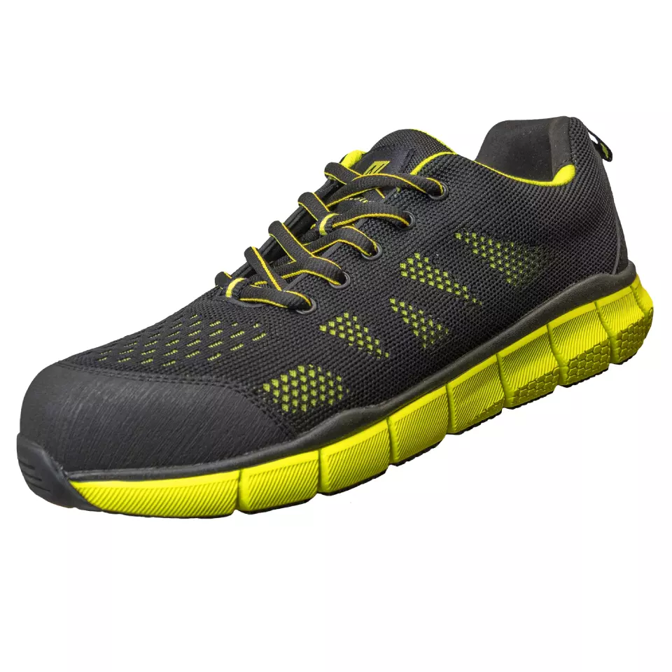 Nitras 7440-1042, SONIC STEP S1O Safety Shoes, Black/Lime, image 2, gallery thumbnail