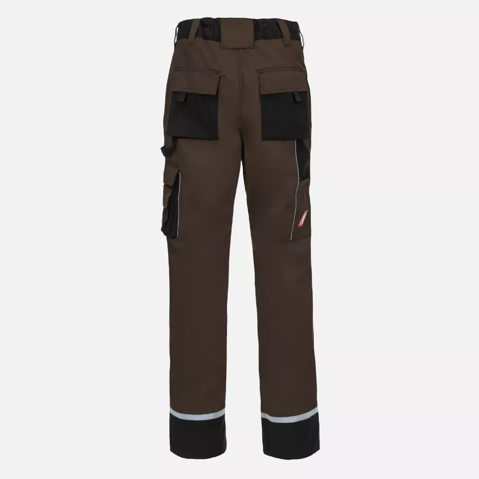 Nitras 7617, MOTION TEX PLUS Work Trousers, Brown, image 2, gallery thumbnail