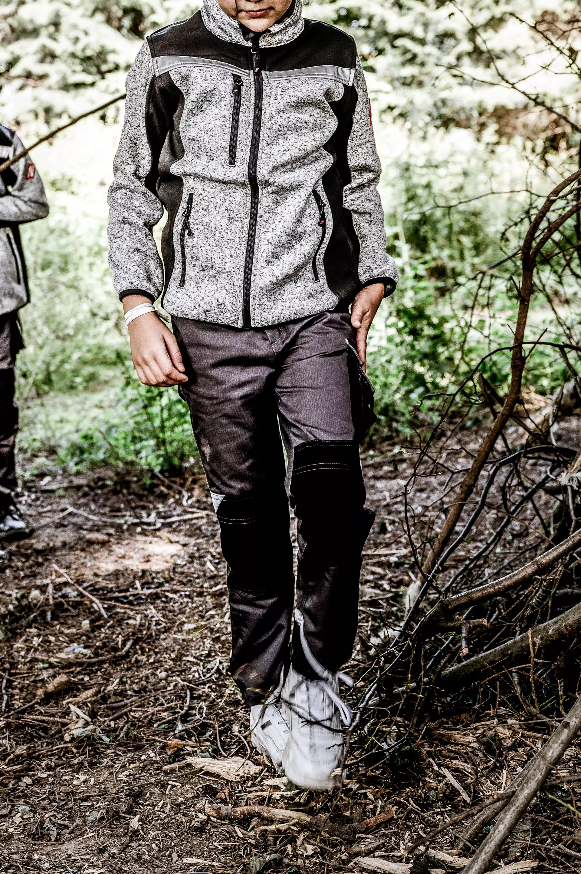 Nitras 7192KIDS, MOTION TEX KIDS Knit Softshell Jacket, Light Grey, image 3