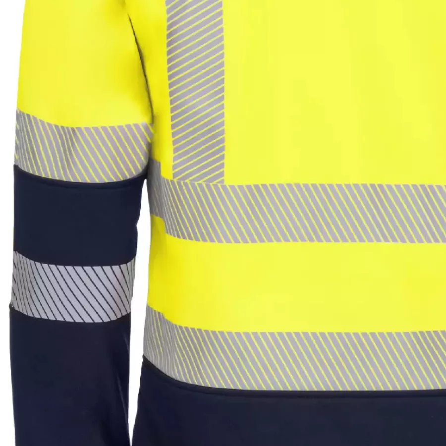 **Segmented Reflective Stripes** boost visibility while staying flexible so you can move freely.